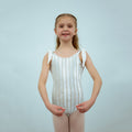 Girls White Velvet Ballet Onesies(1727/White)