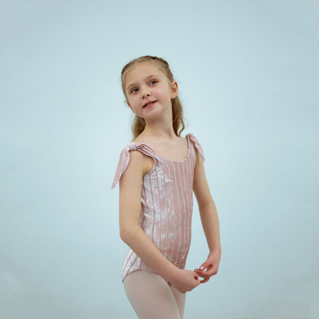 Girls Light Pink Velvet Ballet Onesies(1727/Pink)
