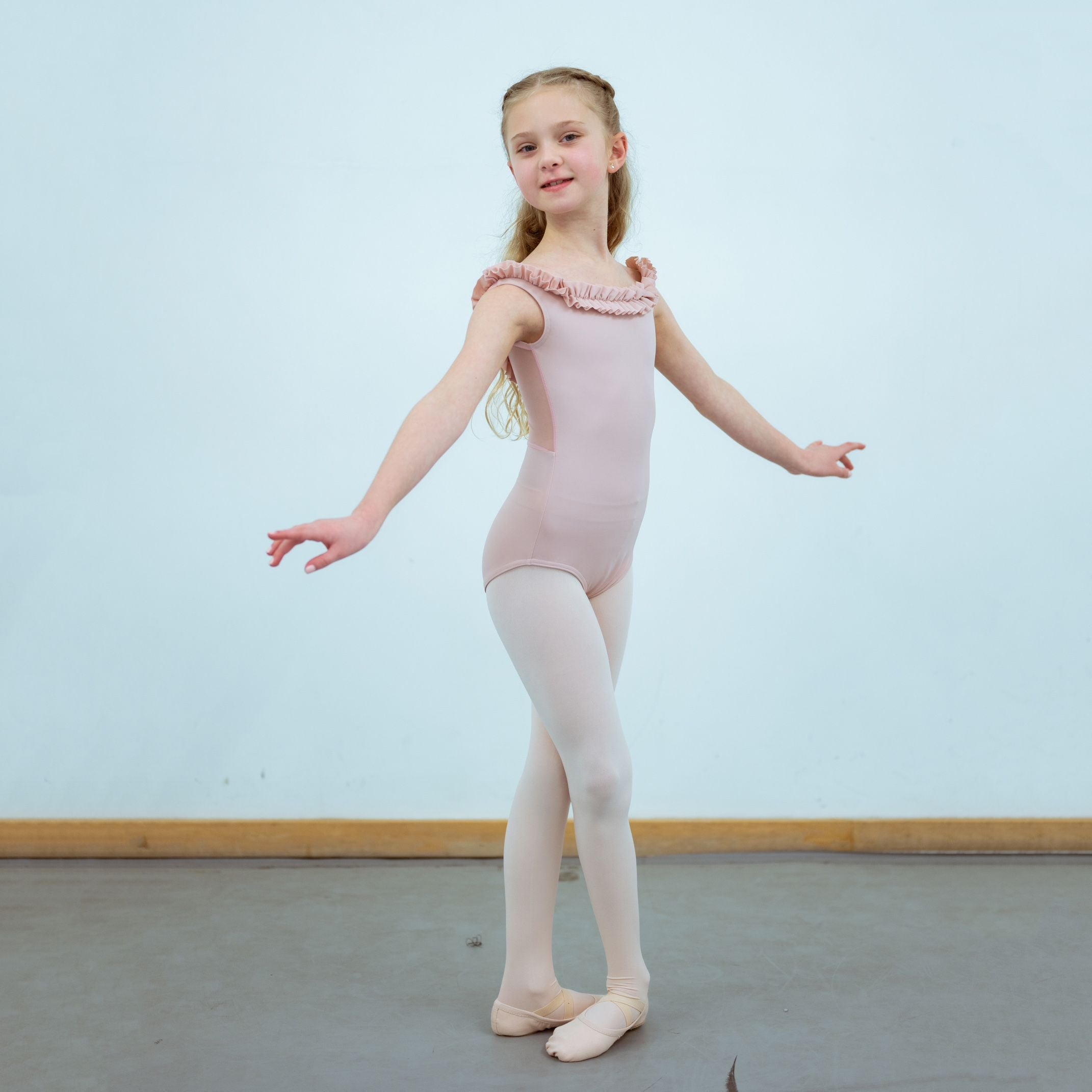 Girls Pink Ballet Onesies(1828/Dusty Pink)