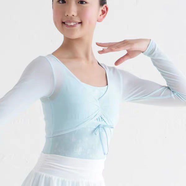Kids’ Light Blue Ballet Long-Sleeve Top – Size L