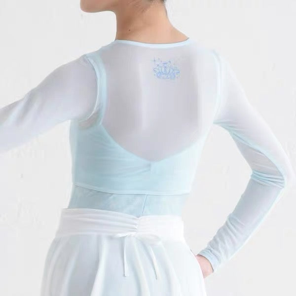 Kids’ Light Blue Ballet Long-Sleeve Top – Size L