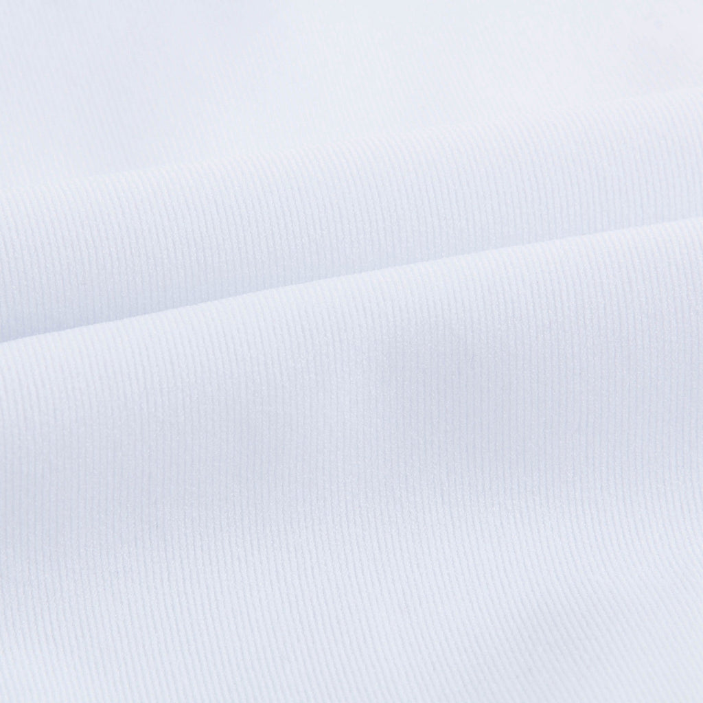 Girls White Ruched Leotard And Wide Straps