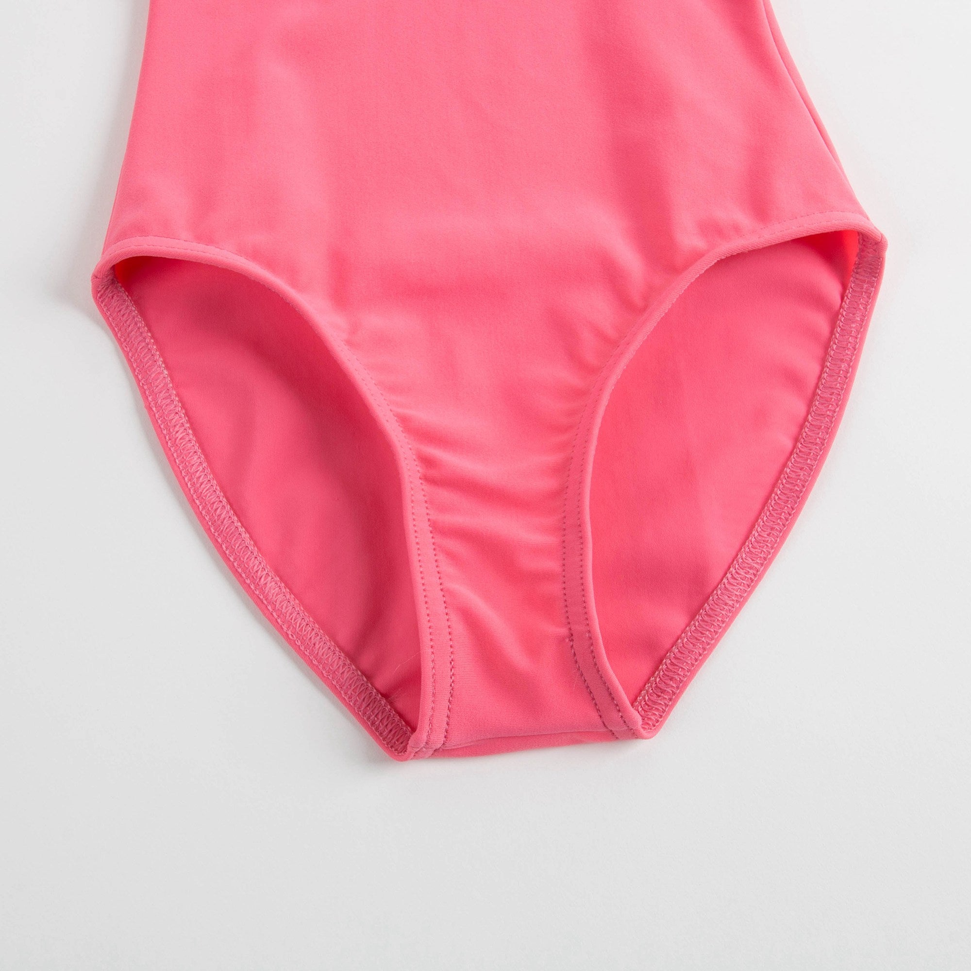 Girls Pink Doll Ruched Leotard And Wide Straps
