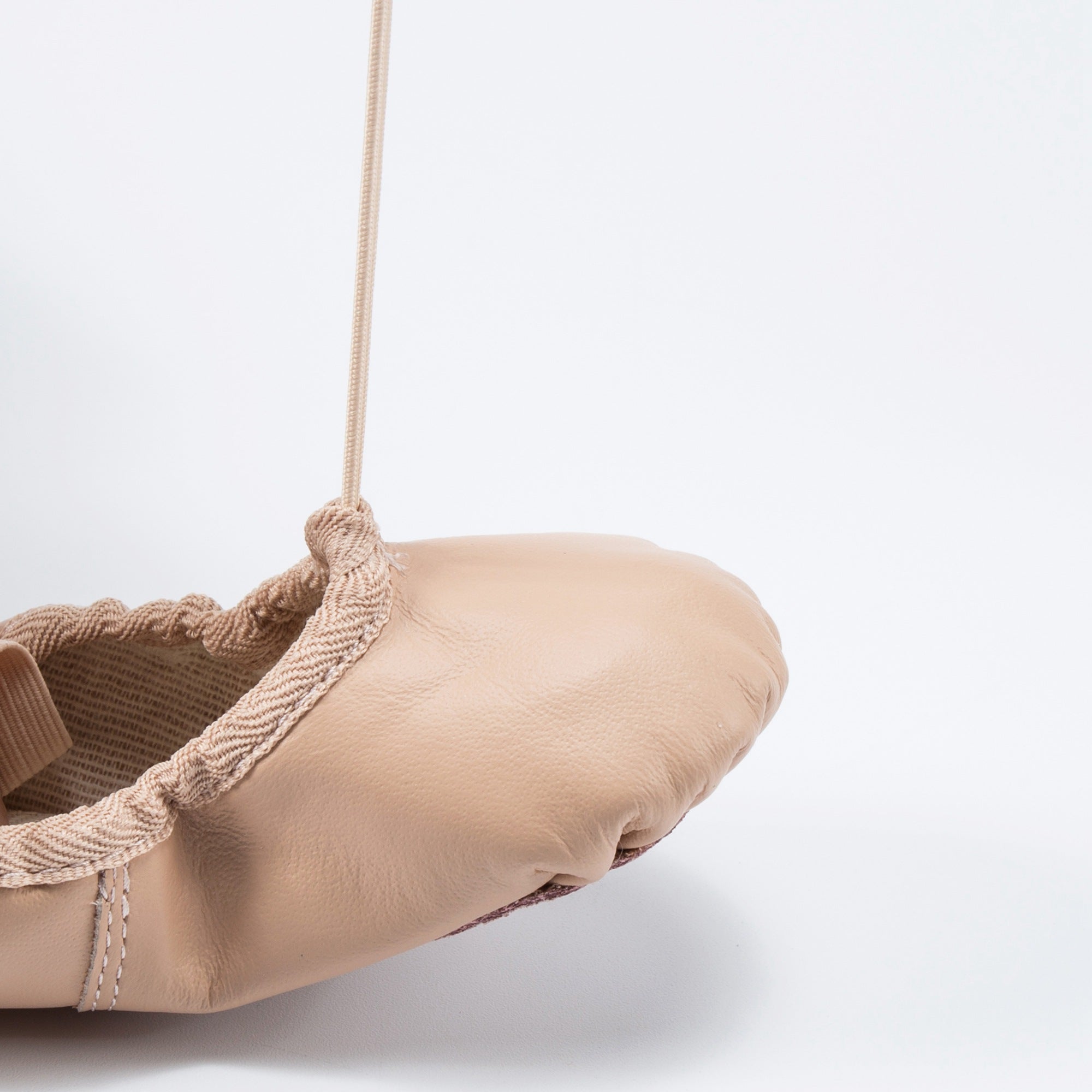 Girls Beige Leather Cowhide Shoes