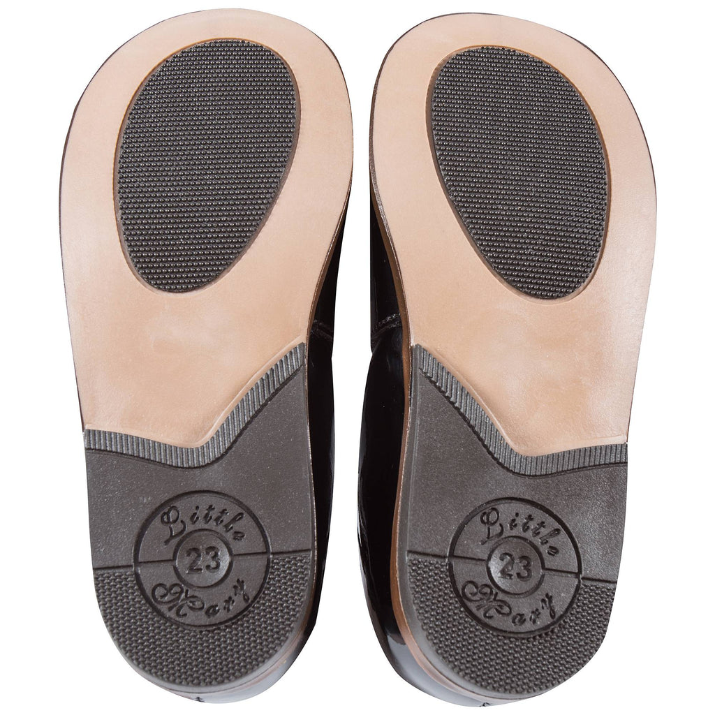 Baby Girls Black Leather Shoes