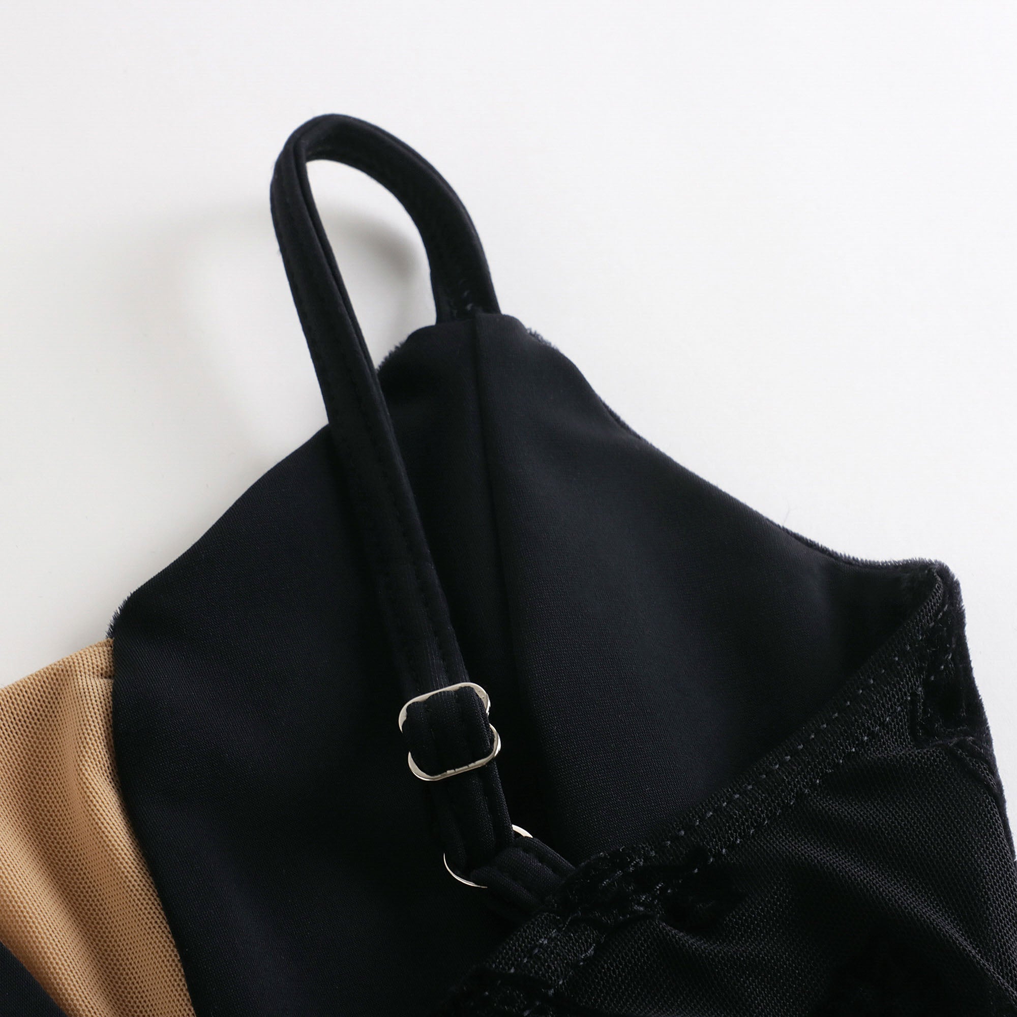 Women Black Velvet Ballet Onesies With Lining(DA4049MP/black)