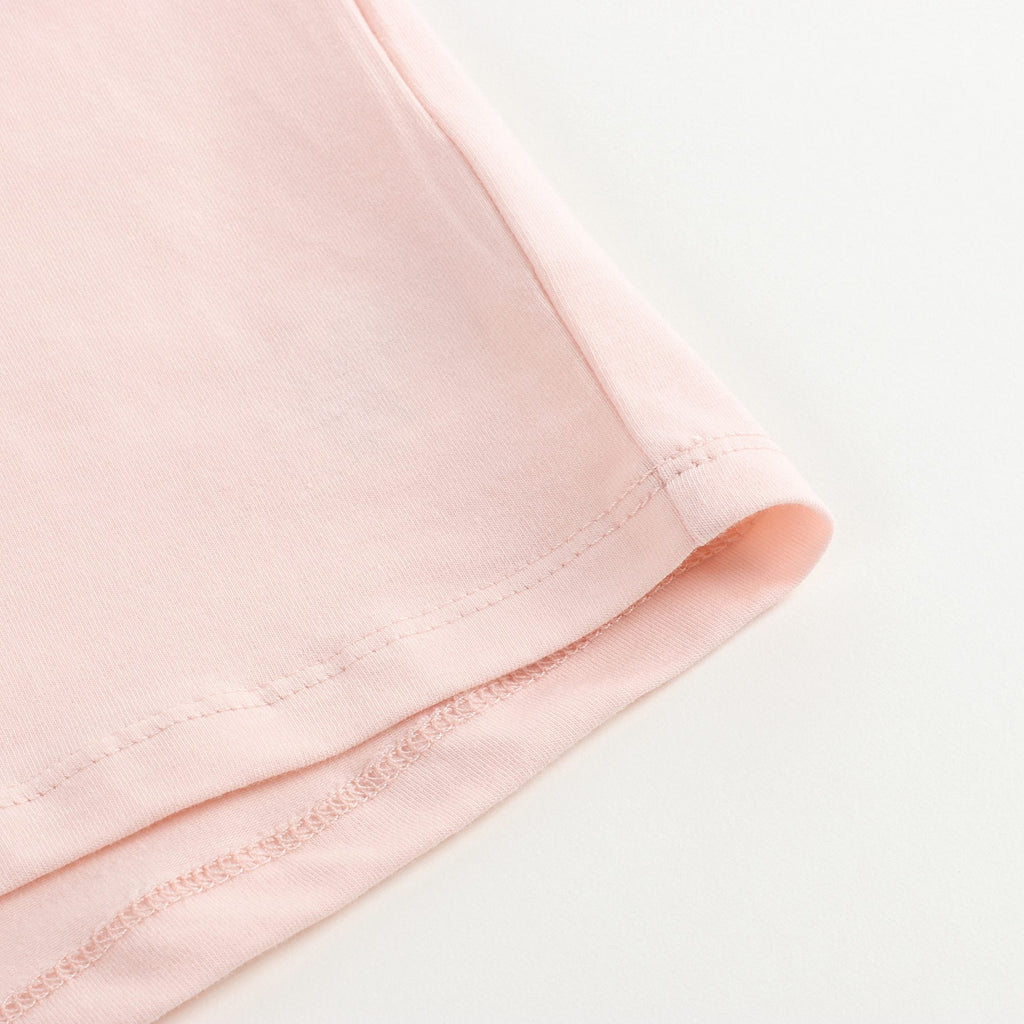 Girls Pink Cotton T-shirt