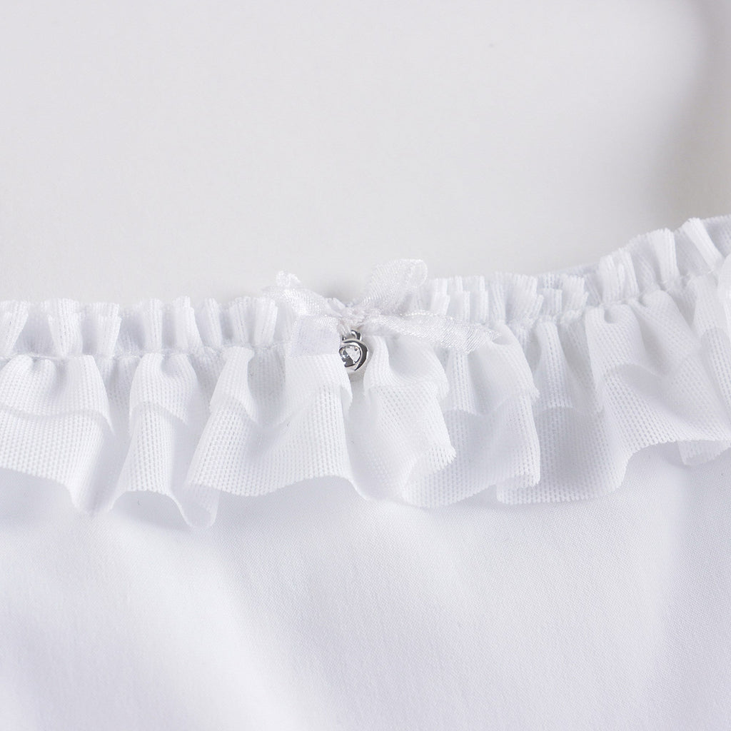 Girls White Ballet Onesies