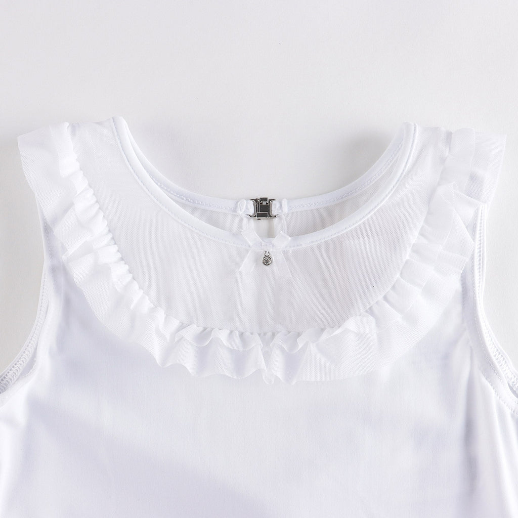 Girls White Ballet Onesies
