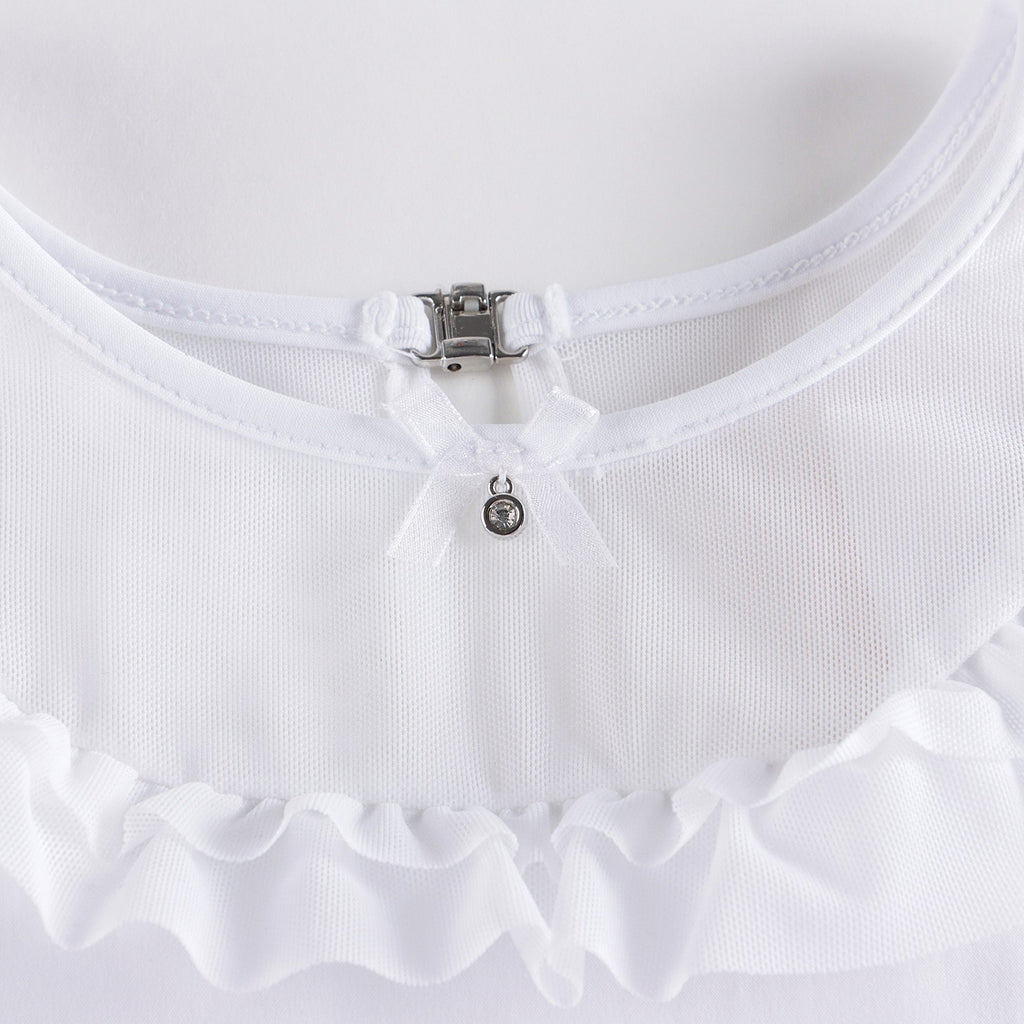 Girls White Ballet Onesies