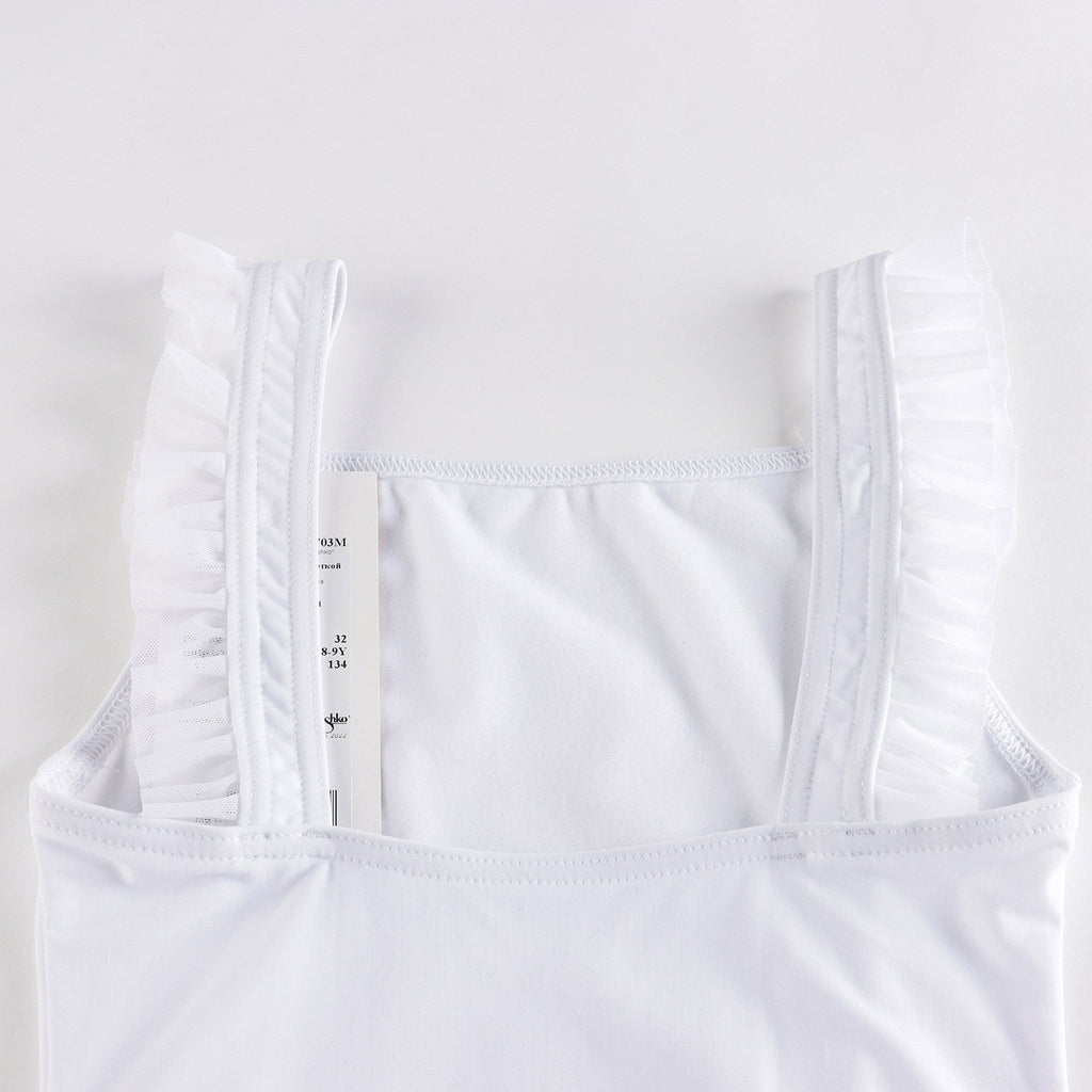 Girls White Ballet Onesies