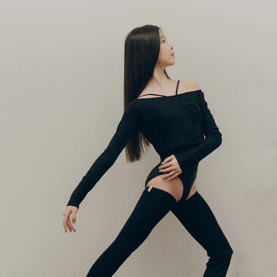 Girls Black Ballet Top