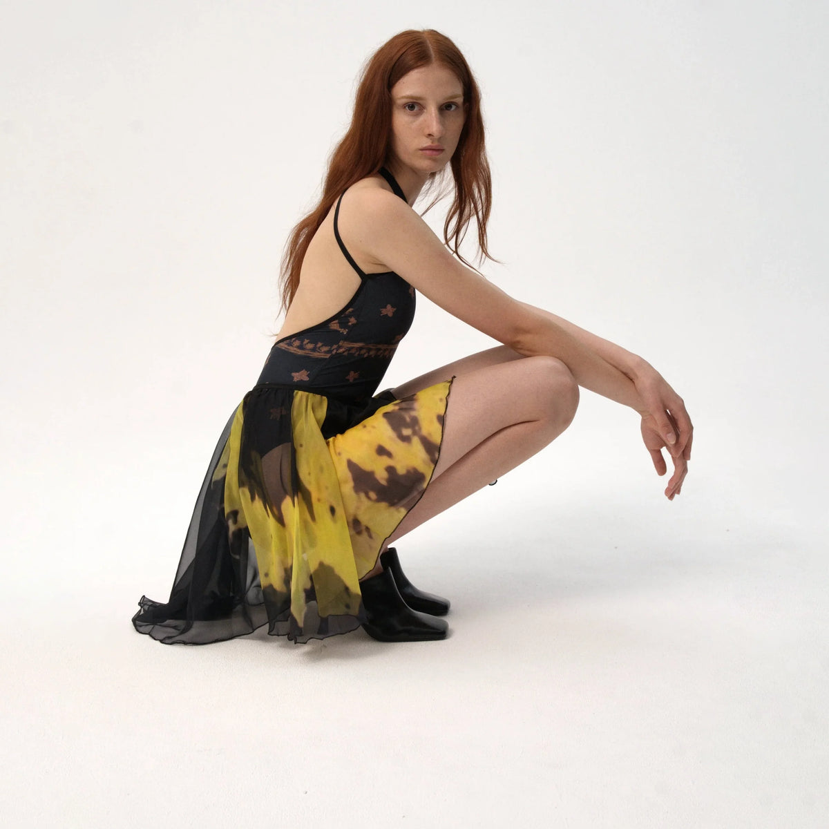 Women Yellow & Black Ballet Skirt(RSK5/Imperatrice - Short Skirt)