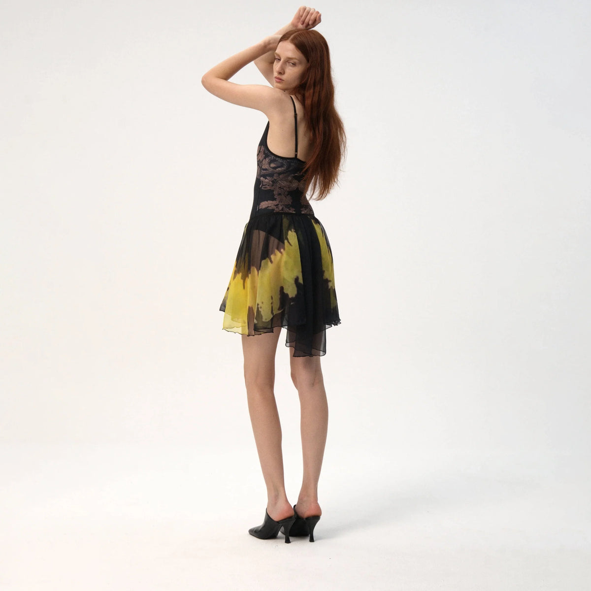 Women Yellow & Black Ballet Skirt(RSK5/Imperatrice - Short Skirt)