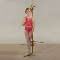 Girls Pink"TEARDROP BOW"Ballet Onesies(J251LE06VL/cerise)