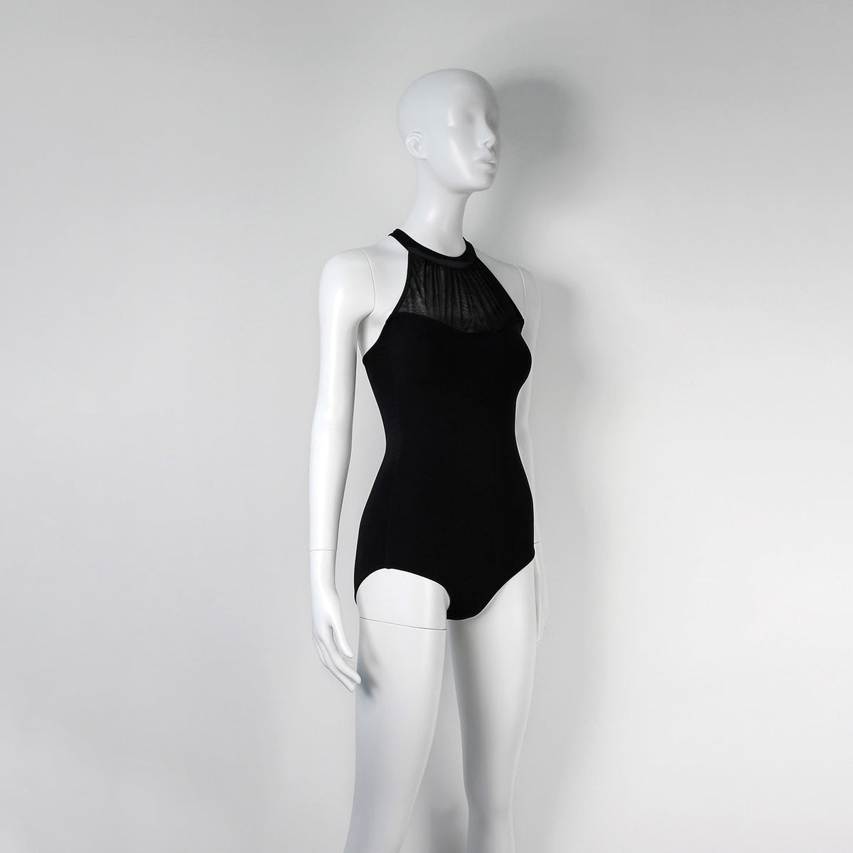 Women Black Ballet Onesies(Josephine halter neck leotard/BLACK)