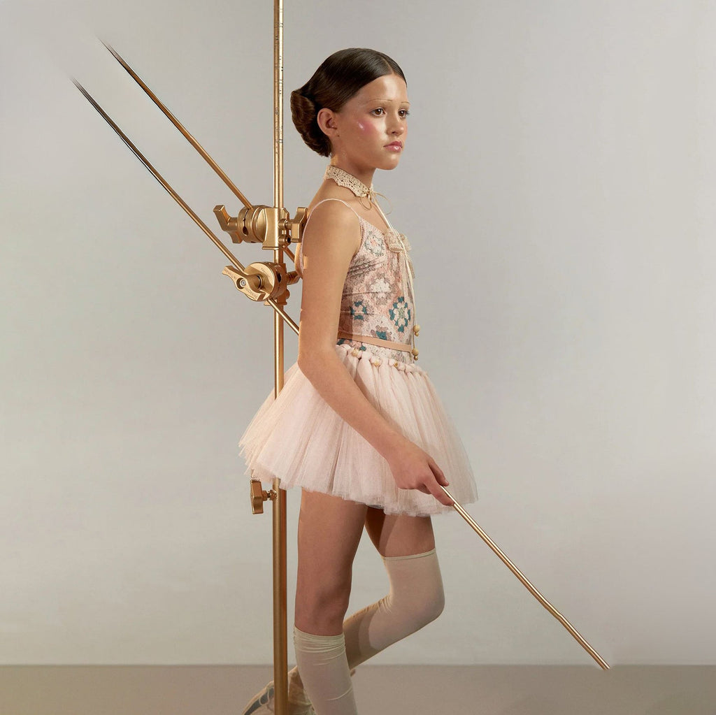 Girls Pink"JUNIOR POUPÉE TUTU"Ballet Skirt(J251TU31PN/pearl blush)