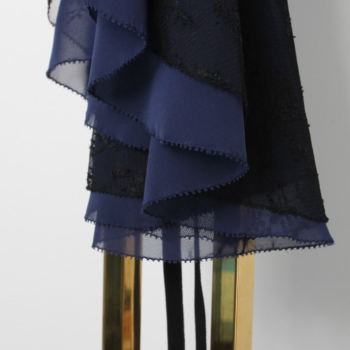 Girls Navy Reversible Ballet Skirt
