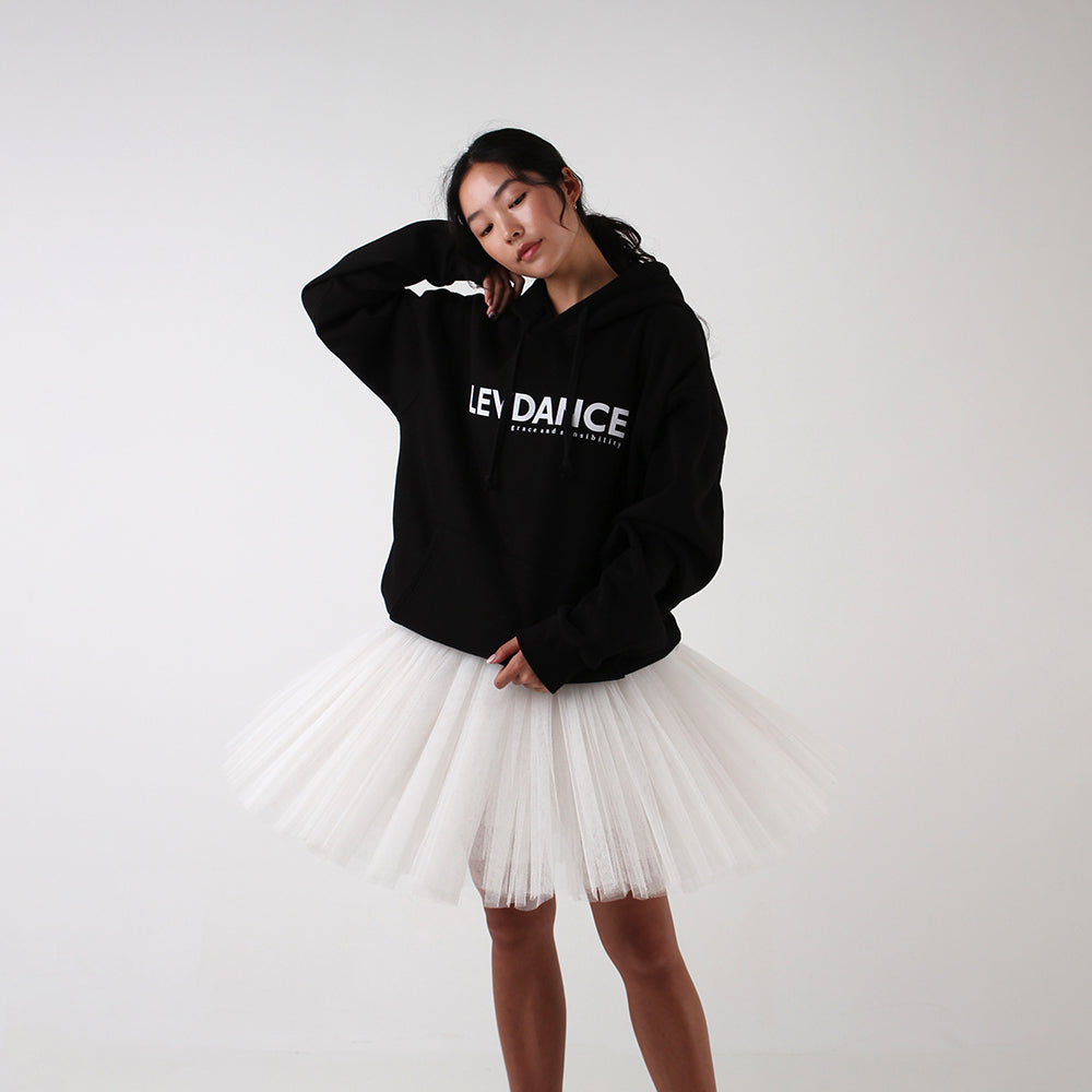 Women Black Hooded Ballet Sweatshirt