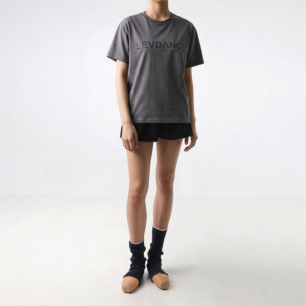 Women Charcoal Logo Ballet T-Shirt