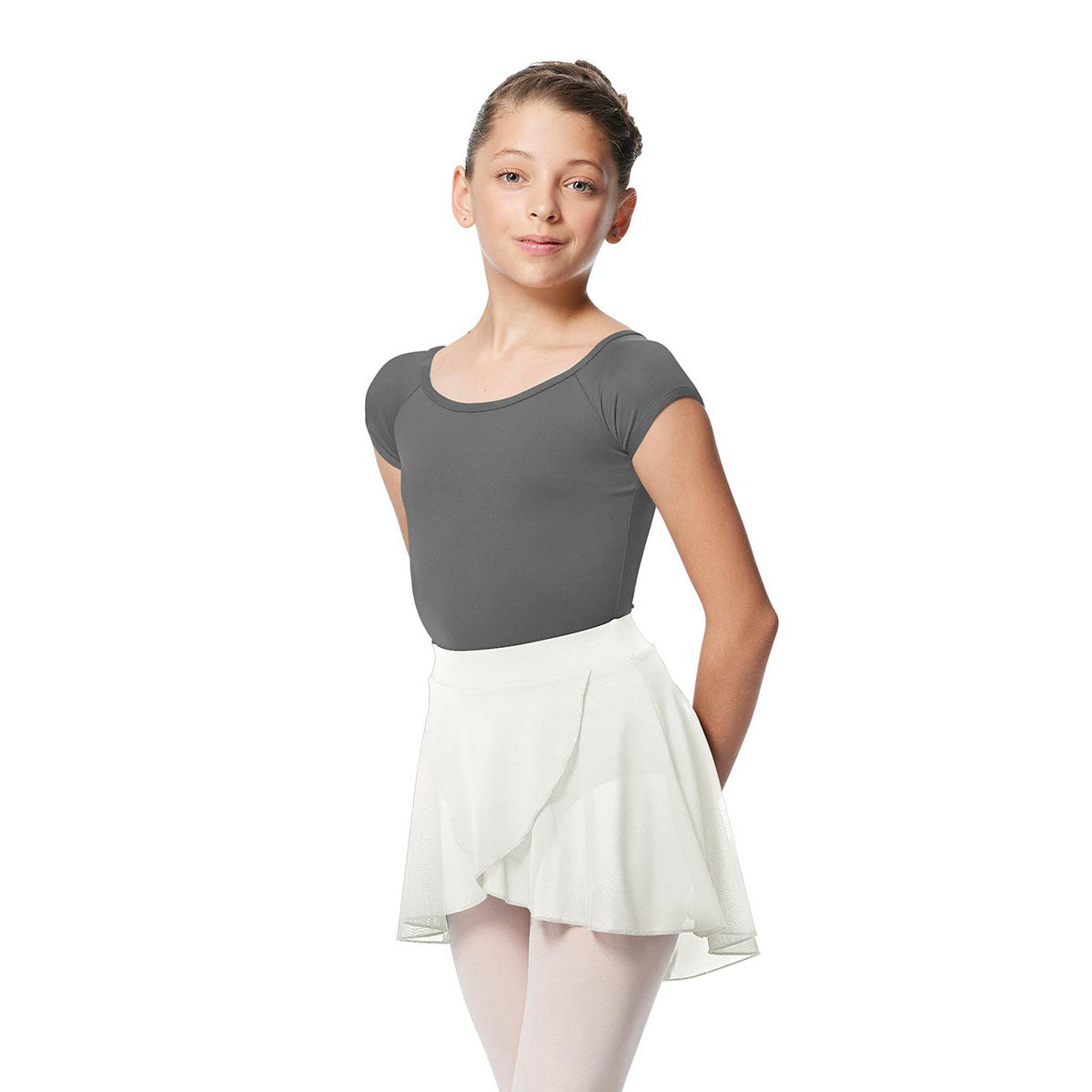 Girls White"Natasha"Ballet Skirt(LUB293/WHITE)