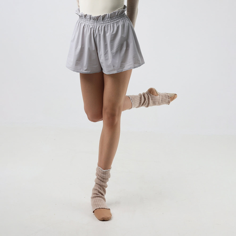 Women Grey Ballet Shorts(Laura Flared shorts/LIGHT GREY)