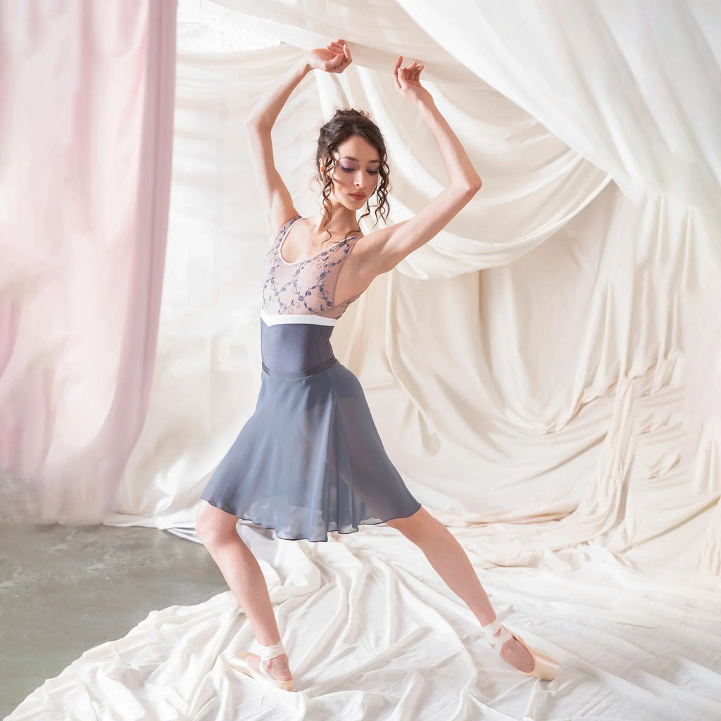 Women Grey Blue "Mai" Ballet Onesies(CD26114-3/L29S+L09+TRD61+L01R+TP14+L01R)
