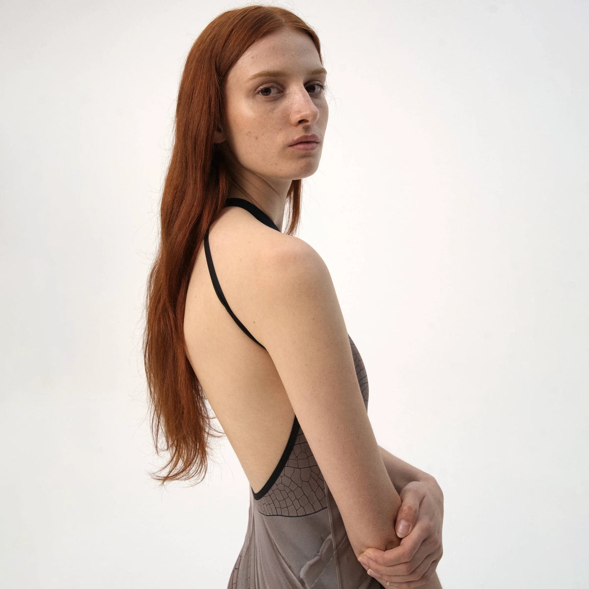 Women Brown Ballet Onesies(R7_26.6/Mayfly - Halter)