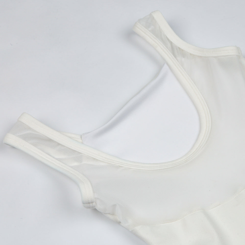 Girls White Ballet Onesies