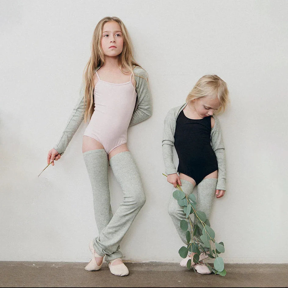 Girls Light Green Ballet Leg Warmers(Morning - KIDS leg warmers)