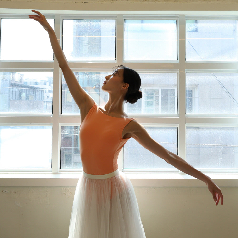 Women Orange & Yellow Reversible Ballet Onesies(NEW Ludmila Reversible Leotard/ORANGE/YELLOW)
