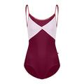 Women Burgundy "Kathy/N-Burgundy/Mesh Rose/CV-Garnet" Ballet Onesies