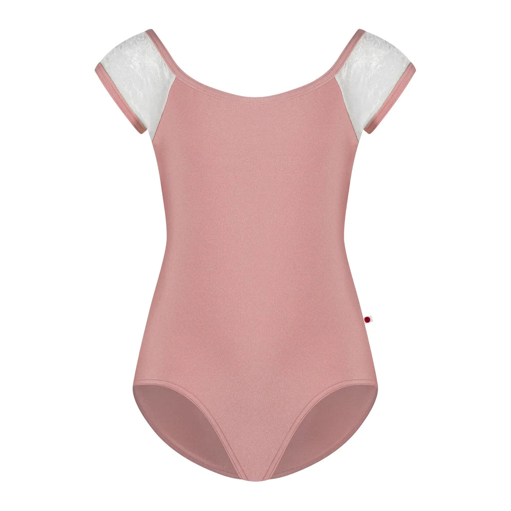 Girls Pink "Wendy/N-Antique Rose/CV-White/N-Antique Rose" Ballet Onesies
