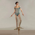Women Blue"ROSEWOOD INTARSIA"Ballet Onesies(251LE24VL/petrol)
