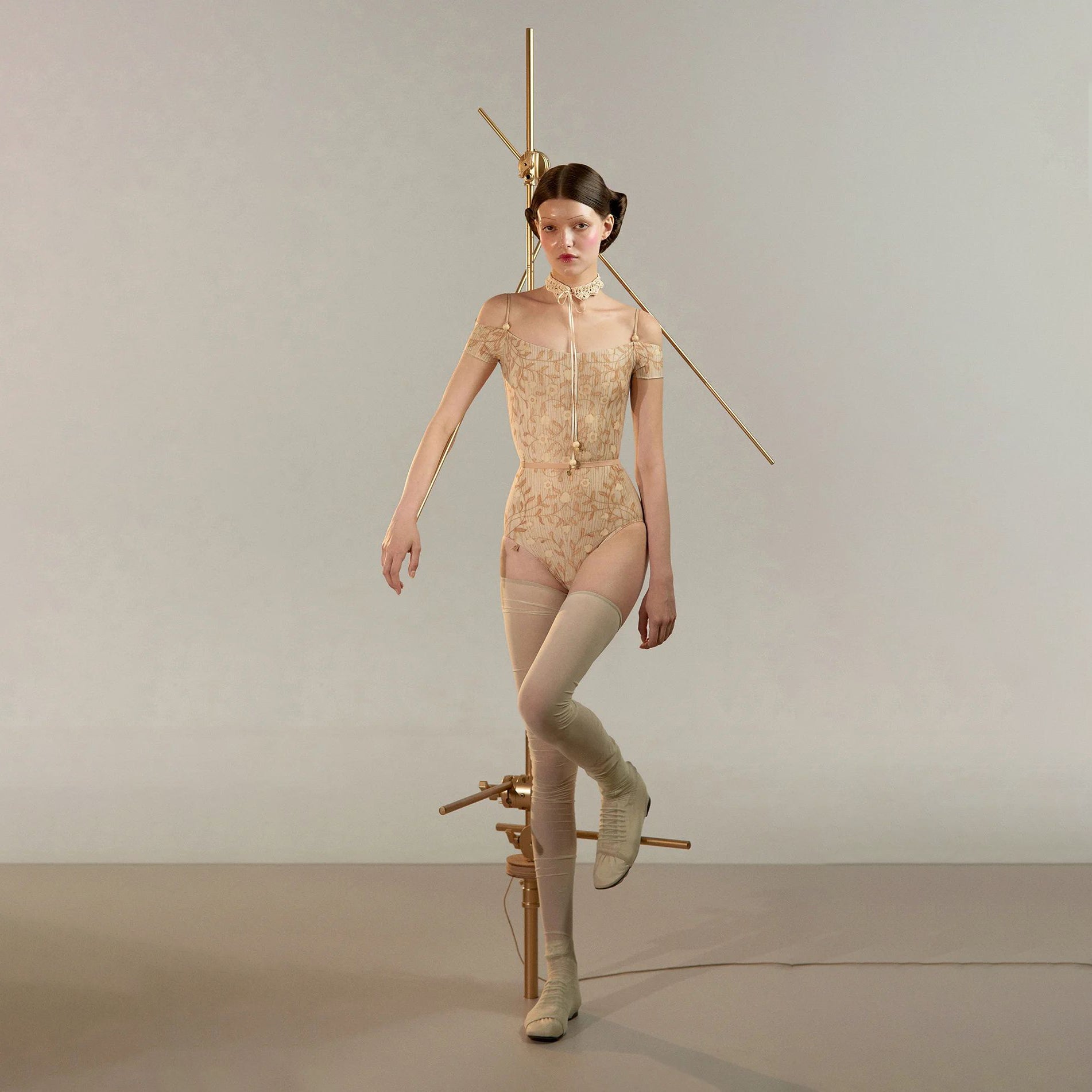 Women Pine"ROSEWOOD INTARSIA"Ballet Onesies(251LE24VL/pine)