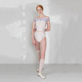 Women Pearl Blush "PORCELAIN SKIN" Ballet Onesies(252LE25VC/pearl blush/cobalt blue)