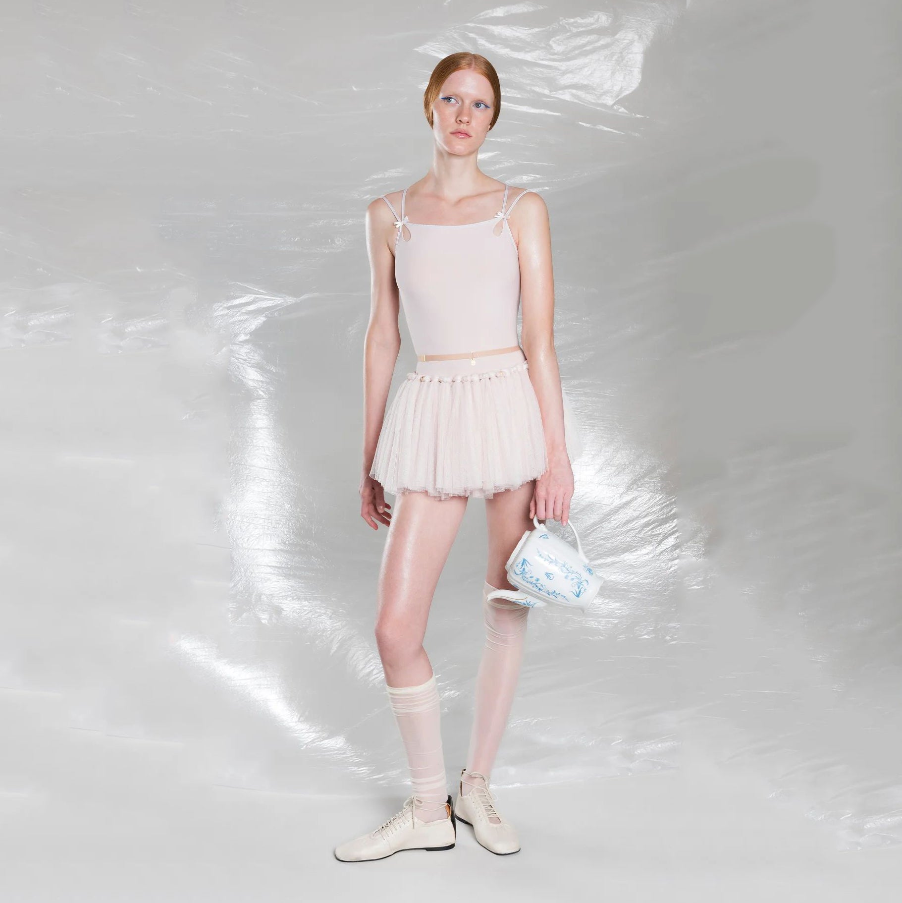 Women Pearl Blush "POUPÉE TUTU" Ballet Tutu Skirt(251TU31PN/pearl blush)