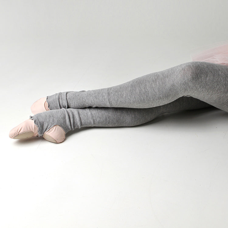 Women Grey Ballet Leg Warmer(Powder knit leg warmers/GREY)