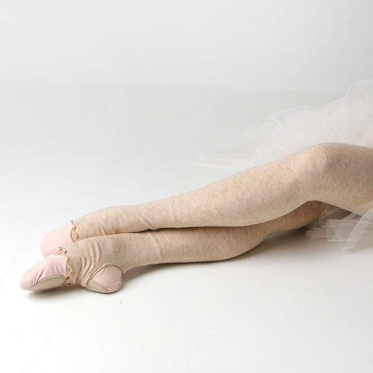 Women Oatmeal Ballet Leg Warmer(Powder knit leg warmers/OATMEAL)