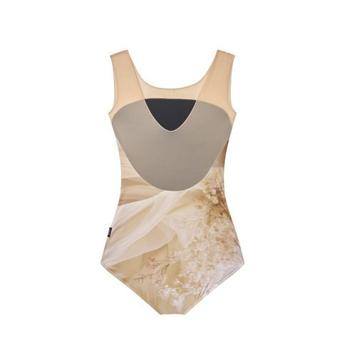 Women Beige Floral Ballet Onesies(R4-25.8/Psyche)