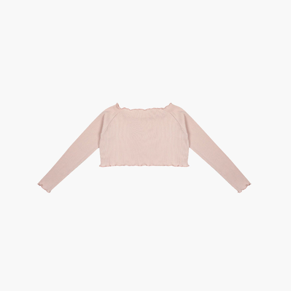 Girls Pink Crop Ballet T-Shirt