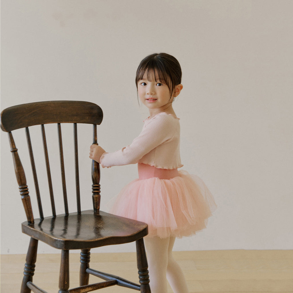 Girls Pink Crop Ballet T-Shirt