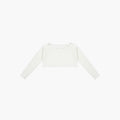 Girls White Crop Ballet T-Shirt