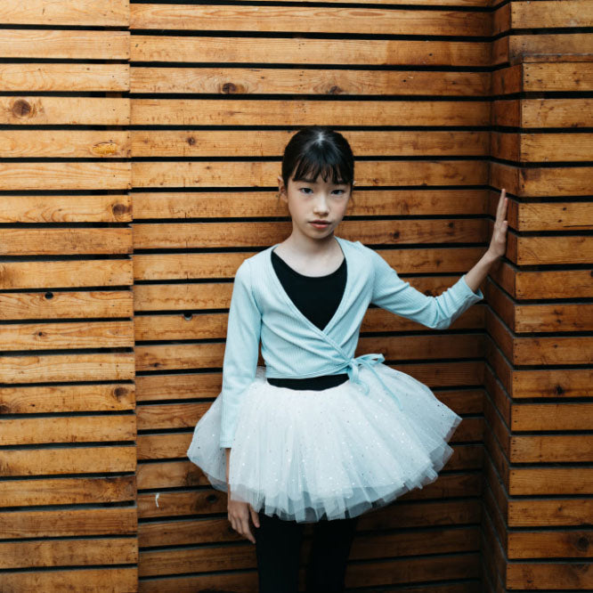 Girls Light Blue Ballet Cardigan