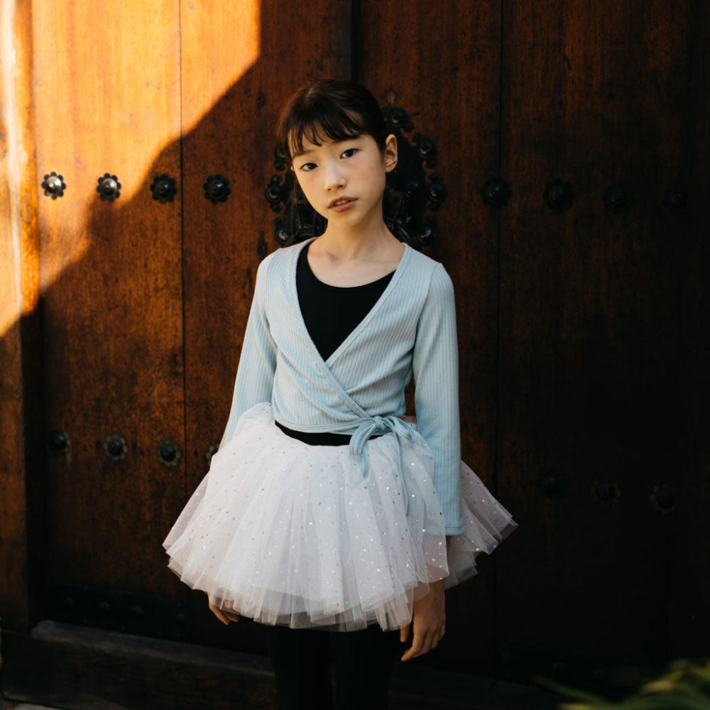 Girls Light Blue Ballet Cardigan