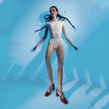 Women White Hollow Ballet Onesies
