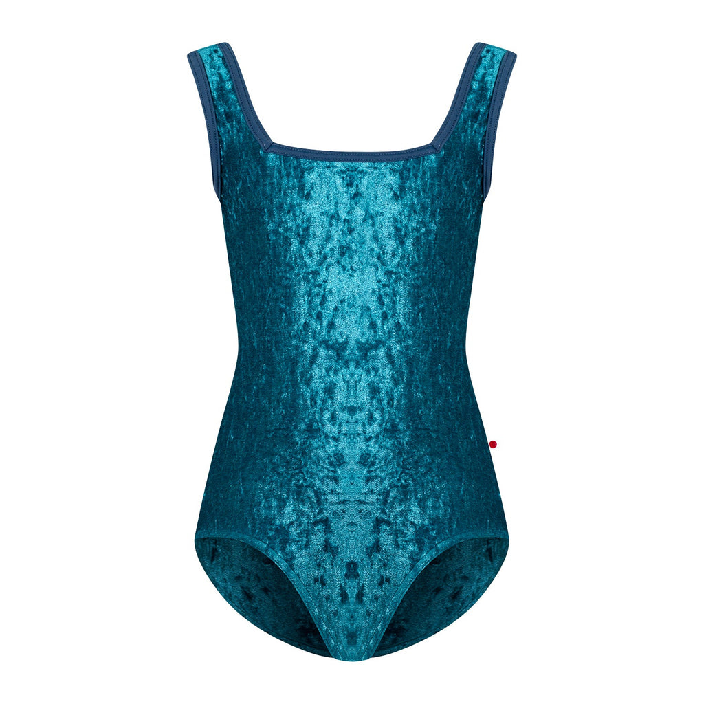Girls Blue Velvet Ballet Onesies