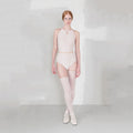 Women Pearl Blush "TEARDROP BOW" Ballet Onesies(252LE07VL/pearl blush)