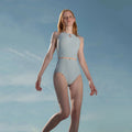 Women Sky Blue "JUNIOR TEARDROP BOW" Ballet Onesies(252LE07VL/sky blue)