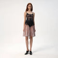 Women Pink & Black Ballet Skirt(LRSK3/Temperanza - Midi Skirt)